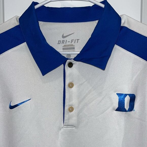 Nike Dri Fit Duke Blue Devils Basketball Football Golf Polo Shirt XL Slim Only - Picture 3 of 10